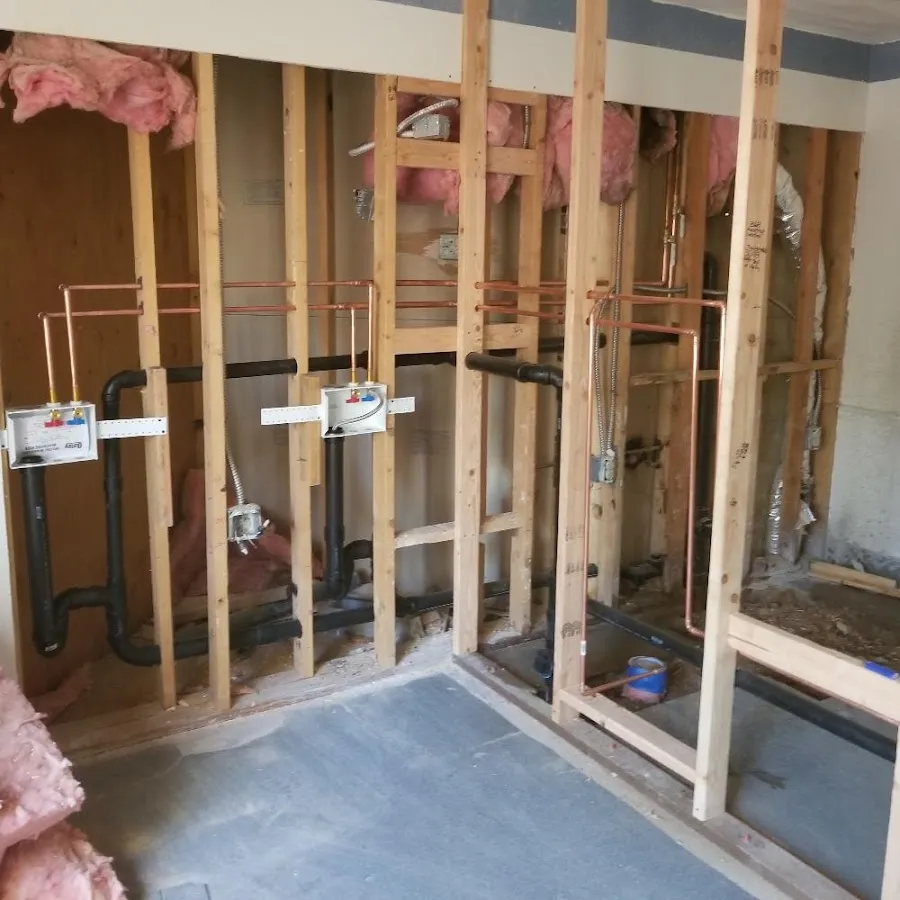 Copper pipe rough-in and plumbing installation in Charles Town